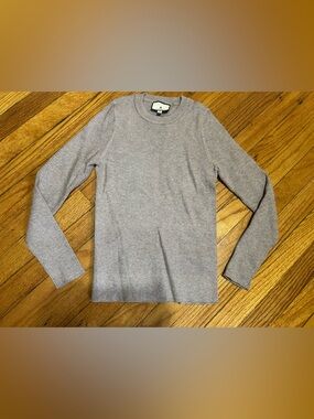 Tuckernuck Alden Ribbed Crewneck Sweater Womens XS Oat Beige Long Sleeve Neutral